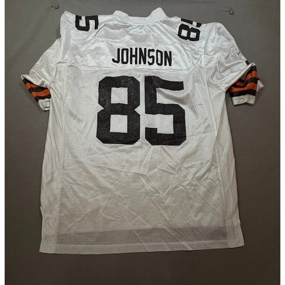 Cleveland‎ Browns #85 Johnson White Football Jersey NFL Reebok Mens Size XL - Picture 4 of 7